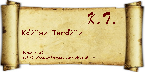 Kósz Teréz névjegykártya